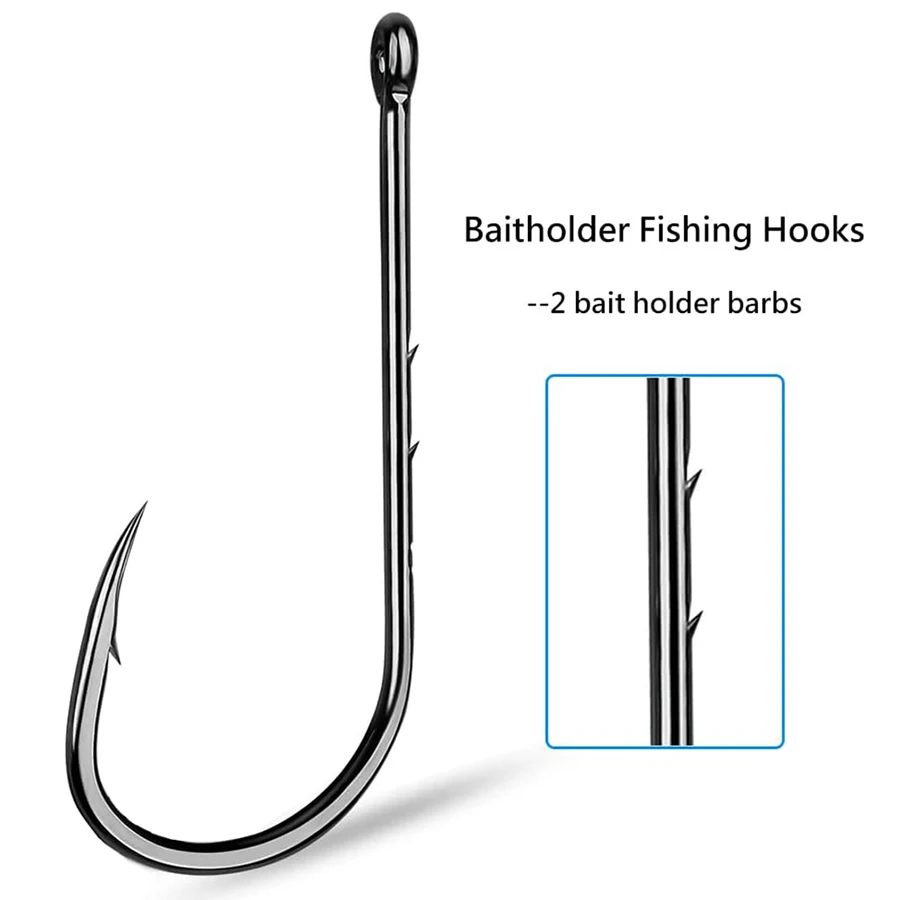 Fishing Hooks 100Pcs Baitholde - Fishing Hook Offset ulasan dan harga