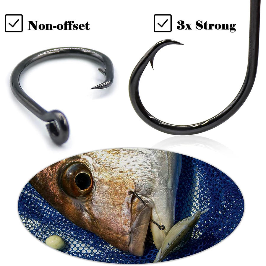 Circle Hooks 3X Strong Saltwat - Fishing Hook Assortment ulasan dan harga