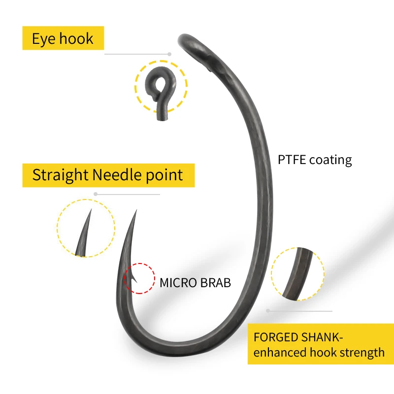 10pcs Carp Fishing Hook Curved - Fishing Hook Assortment ulasan dan harga