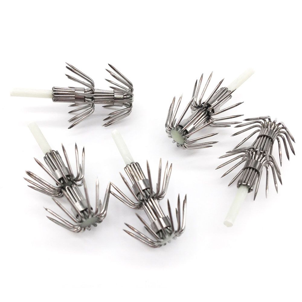 5Pcs Stainless Steel Double La - Fishing Hook Assortment ulasan dan harga