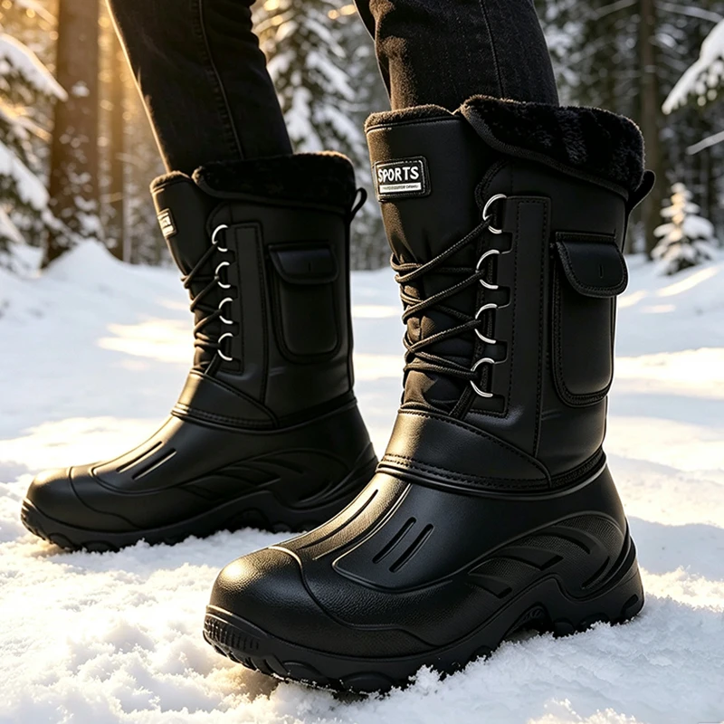 Men Winter Snow Boots Outdoor  - Fishing Hook Size ulasan dan harga