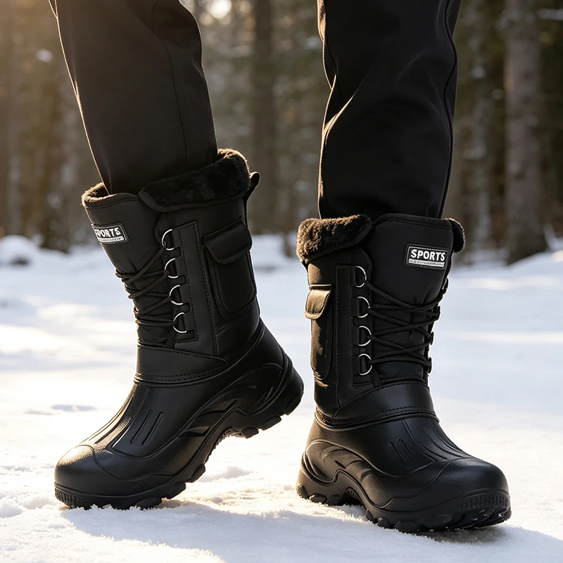 Men Winter Snow Boots Outdoor  - Fishing Hook Size ulasan dan harga