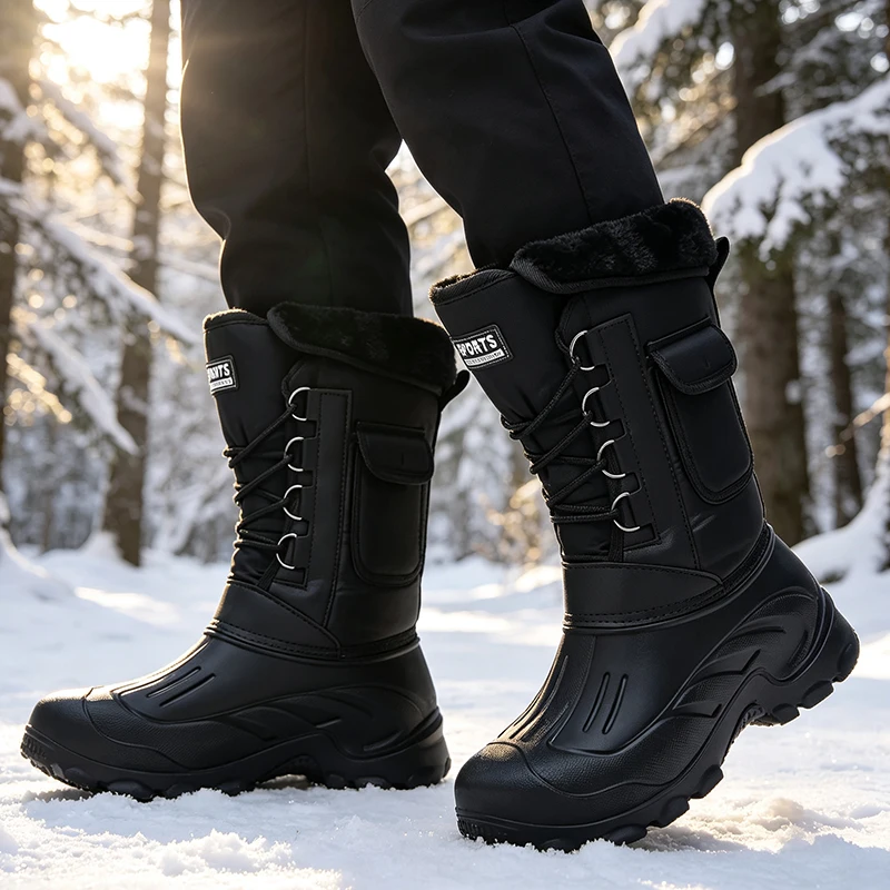 Men Winter Snow Boots Outdoor  - Fishing Hook Size ulasan dan harga