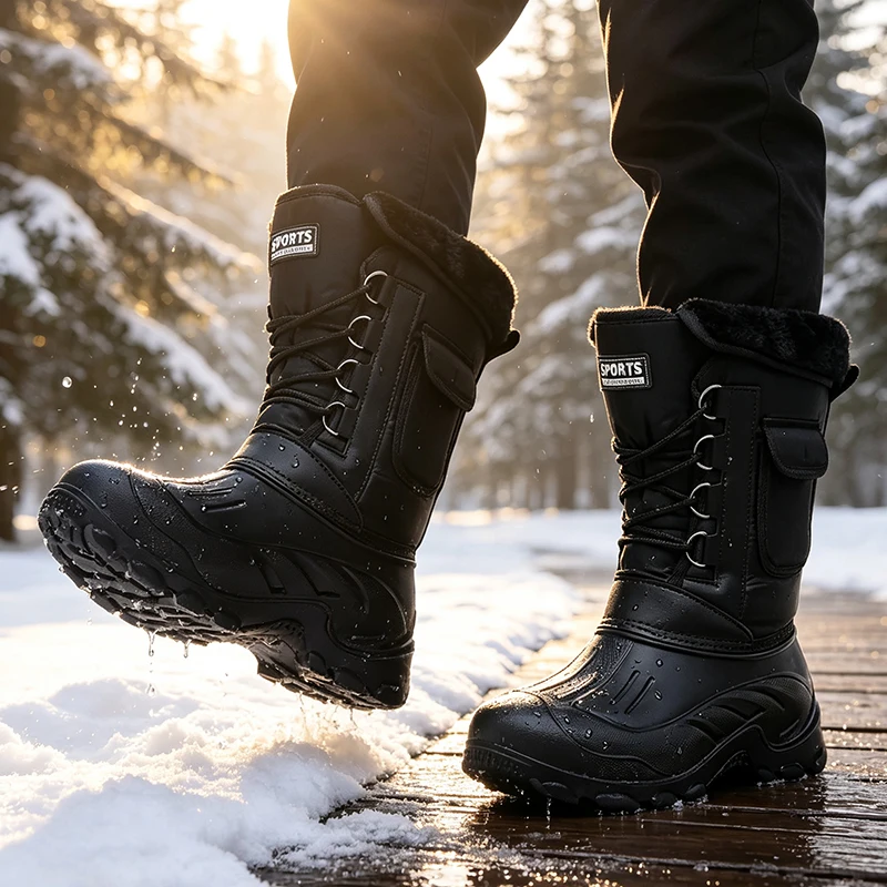Men Winter Snow Boots Outdoor  - Fishing Hook Size ulasan dan harga