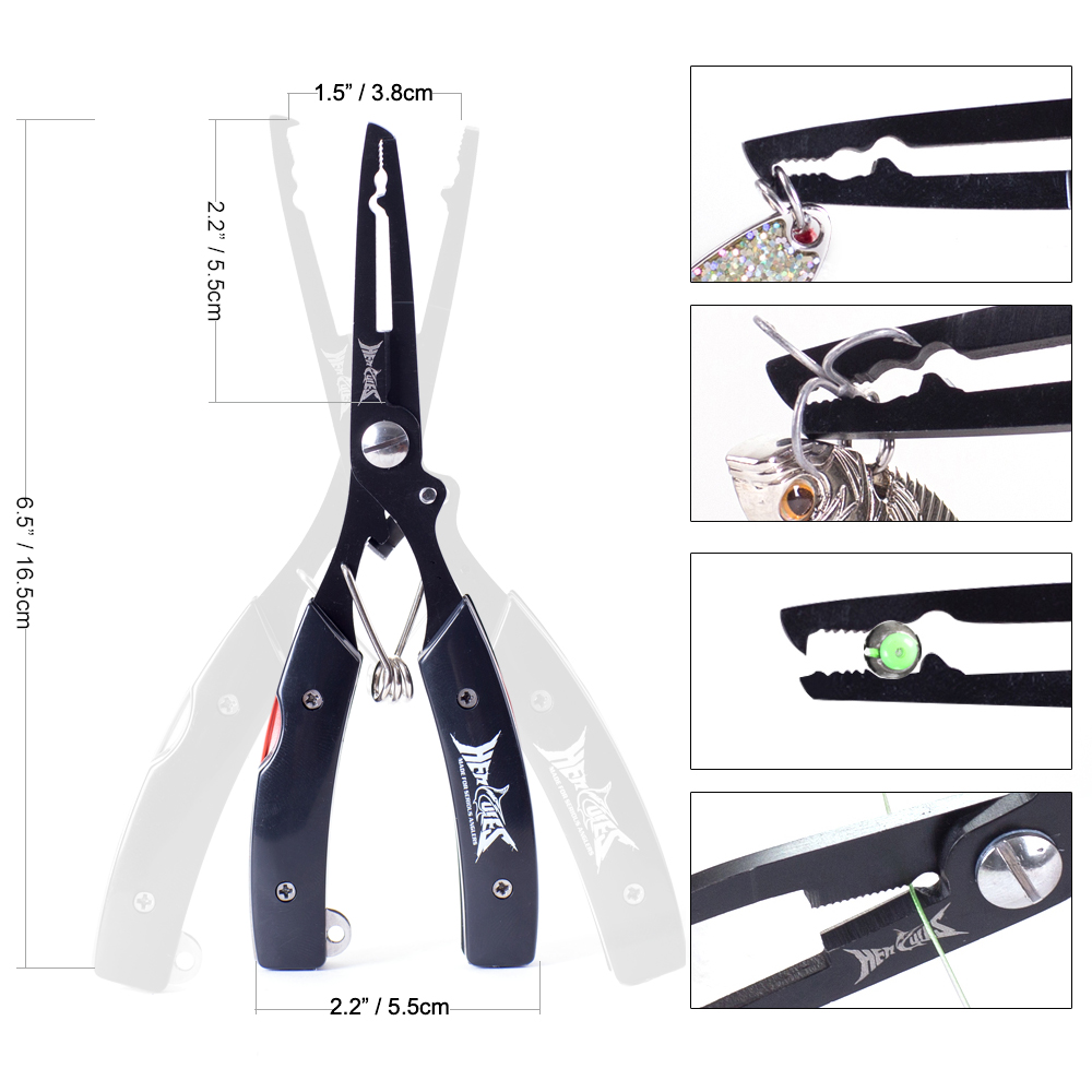 HERCULES Fishing Pliers with S - Fishing Hook Sharpener ulasan dan harga